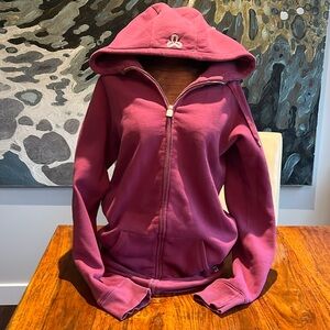 Vintage TNA Women's Zip-Up Hoodie in Deep Berry Pink